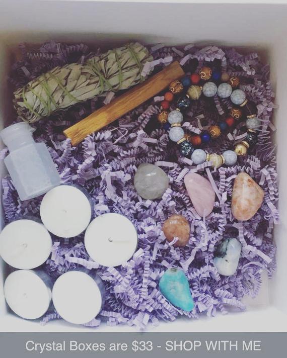 Crystal Healing Kits With Sage And Palo Santo