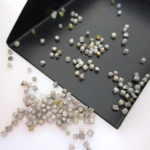Shop Diamond Bead Shapes! 2 Carats/10 Carats Tiny 1mm to 2mm Natural Grey Raw Loose Diamond Box Beads, Undrilled Natural Rough Uncut Diamond Cubes, Sku-DDS274/1 | Natural genuine other-shape Diamond beads for beading and jewelry making.  #jewelry #beads #beadedjewelry #diyjewelry #jewelrymaking #beadstore #beading #affiliate #ad