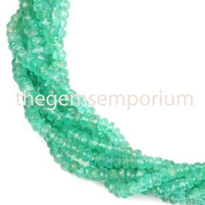 Shop Emerald Faceted Beads! 2.5-4MM Colombian Emerald Faceted Rondelle, Natural Emerald Faceted Rondelle Beads, Emerald Faceted Rondelle Beads, Natural Emerald Bead | Natural genuine faceted Emerald beads for beading and jewelry making.  #jewelry #beads #beadedjewelry #diyjewelry #jewelrymaking #beadstore #beading #affiliate #ad