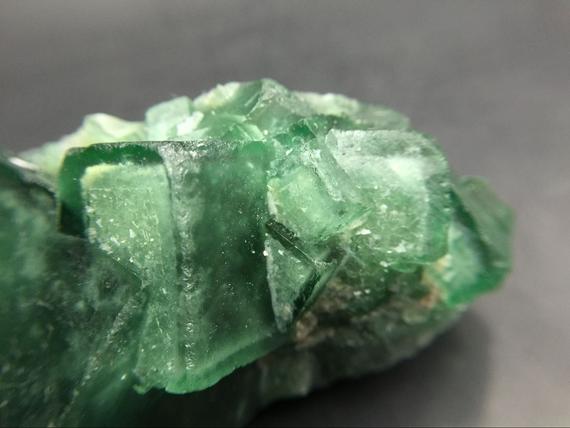 Green Fluorite Cluster Fluorite Cubes Raw Cubic Fluorite Crystal Mineral Specimen Display Gfm04