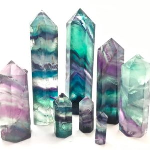 Rainbow Fluorite Crystal Point – Polished Fluorite Point – Green Fluorite Point – Healing Crystals & Stones – Fluorite Point | Natural genuine stones & crystals in various shapes & sizes. Buy raw cut, tumbled, or polished gemstones for making jewelry or crystal healing energy vibration raising reiki stones. #crystals #gemstones #crystalhealing #crystalsandgemstones #energyhealing #affiliate #ad