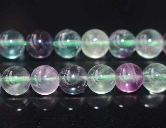 Natural Rainbow Fluorite Round Beads,rainbow Fluorite Beads,4mm 6mm 8mm 10mm 12mm 14mm 16mm Genuine Green Fluorite Beads,one Strand 15"
