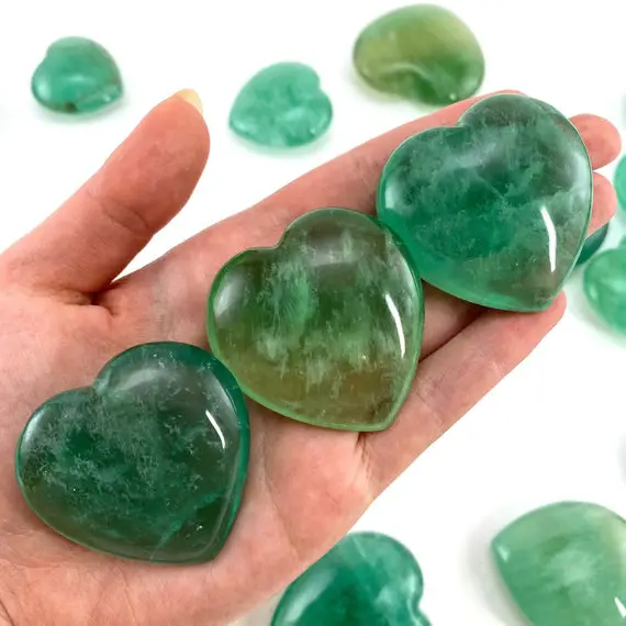 Green Fluorite Heart, Crystal Heart, Fluorite Heart, Heart Shaped Crystal