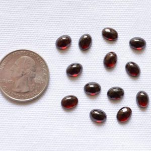 Shop Garnet Cabochons! Red Garnet Cabochons, Oval Shape Loose Gemstone, Smooth Cabochon, Red Color  Stone, Garnet Gemstone, Flat Back, 6 Pieces Lot, 6x8mm #AR8604 | Natural genuine stones & crystals in various shapes & sizes. Buy raw cut, tumbled, or polished gemstones for making jewelry or crystal healing energy vibration raising reiki stones. #crystals #gemstones #crystalhealing #crystalsandgemstones #energyhealing #affiliate #ad