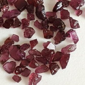 Shop Garnet Chip & Nugget Beads! 8-10mm Rhodolite Garnet Rough Stones, Raw Rhodolite Gemstones, Natural Loose Rough Rhodolite Garnet Undrilled (5Pcs T0 50Pcs Options)-ADG334 | Natural genuine chip Garnet beads for beading and jewelry making.  #jewelry #beads #beadedjewelry #diyjewelry #jewelrymaking #beadstore #beading #affiliate #ad