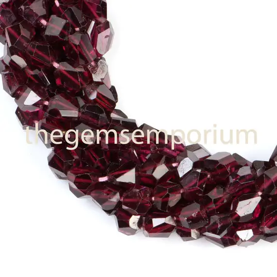 Rhodolite Garnet Faceted Nugget Shape Beads, Rhodolite Garnet Fancy Nugget Beads, Rhodolite Garnet Fancy Nuggets, Garnet Nugget Bead