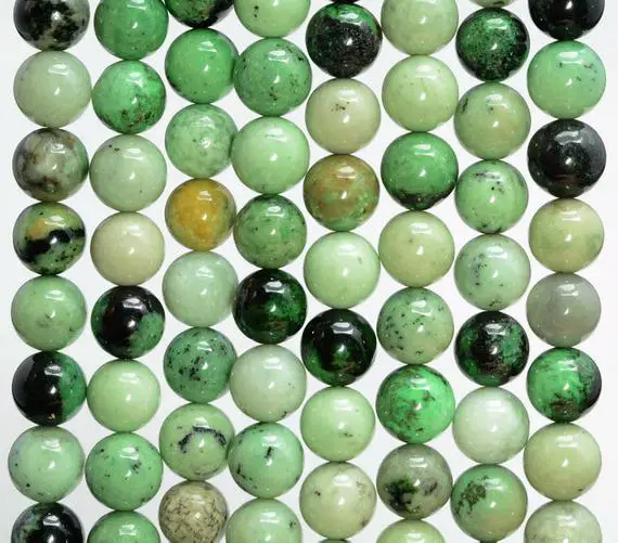 6mm Hydrogrossular Garnet Gemstone Green Round Loose Beads 15.5 Inch Full Strand (80007612-a272)