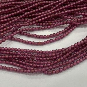Shop Garnet Round Beads! Natural Garnet Round Beads,2-2.5mm Approx,15 Inches Strand, Pack Of 2 strand,finest quality garnet | Natural genuine round Garnet beads for beading and jewelry making.  #jewelry #beads #beadedjewelry #diyjewelry #jewelrymaking #beadstore #beading #affiliate #ad
