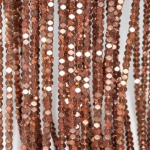 Shop Hematite Bead Shapes! 2x2mm Bronze Hematite Gemstone Octagon Cube Loose Beads 16 inch Full Strand (90185542-837) | Natural genuine other-shape Hematite beads for beading and jewelry making.  #jewelry #beads #beadedjewelry #diyjewelry #jewelrymaking #beadstore #beading #affiliate #ad