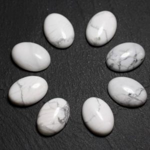 Shop Howlite Cabochons! 1pc – Cabochon Pierre semi précieuse – Howlite Ovale 18x13mm – 8741140005488 | Natural genuine stones & crystals in various shapes & sizes. Buy raw cut, tumbled, or polished gemstones for making jewelry or crystal healing energy vibration raising reiki stones. #crystals #gemstones #crystalhealing #crystalsandgemstones #energyhealing #affiliate #ad