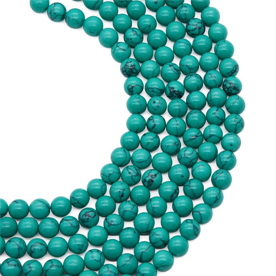 8mm Howlite Turquiose Beads, Turquiose Stone, Gemstone Beads, Wholesale Beads