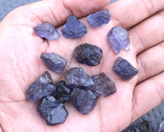 10 Piece Mineral Raw Huge Size 16-20 Mm Raw Stone Fantastic Quality Iolite Raw Natural Blue Iolite Gemstone Rough Crystal Healing Stone