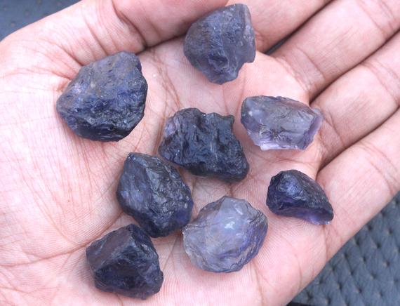 5 Piece Hand Cut Raw Size 20-24 Mm Rocks Gemstone Iolite Stone Of Vision Creativity Blue Iolite Raw Gemstone Rough Healing Mineral Rough