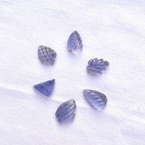 Shop Iolite Shapes! 6 Pcs Lot, Iolite Gemstone Carving, Hand Carved, Gemstone Engraving, Mix Shape And Size Iolite Stone, 10.5x15mm – 12.5×17.5mm #AR9481 | Natural genuine stones & crystals in various shapes & sizes. Buy raw cut, tumbled, or polished gemstones for making jewelry or crystal healing energy vibration raising reiki stones. #crystals #gemstones #crystalhealing #crystalsandgemstones #energyhealing #affiliate #ad