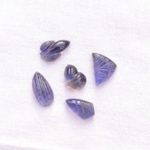 Shop Iolite Shapes! Iolite Gemstone Carving, Hand Carved, Gemstone Engraving, Mix Shape And Size Stone, 5 Pcs Lot Iolite Gemstone, 11.5x15mm – 10×19.5mm #AR9412 | Natural genuine stones & crystals in various shapes & sizes. Buy raw cut, tumbled, or polished gemstones for making jewelry or crystal healing energy vibration raising reiki stones. #crystals #gemstones #crystalhealing #crystalsandgemstones #energyhealing #affiliate #ad