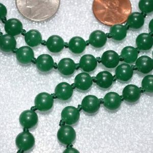 Shop Jade Necklaces! Dainty green jade Mala Necklace Green Jade jewelry delicate necklace, jade bead necklace, mothers day gift, hand knotted green mala necklace | Natural genuine Jade necklaces. Buy crystal jewelry, handmade handcrafted artisan jewelry for women.  Unique handmade gift ideas. #jewelry #beadednecklaces #beadedjewelry #gift #shopping #handmadejewelry #fashion #style #product #necklaces #affiliate #ad