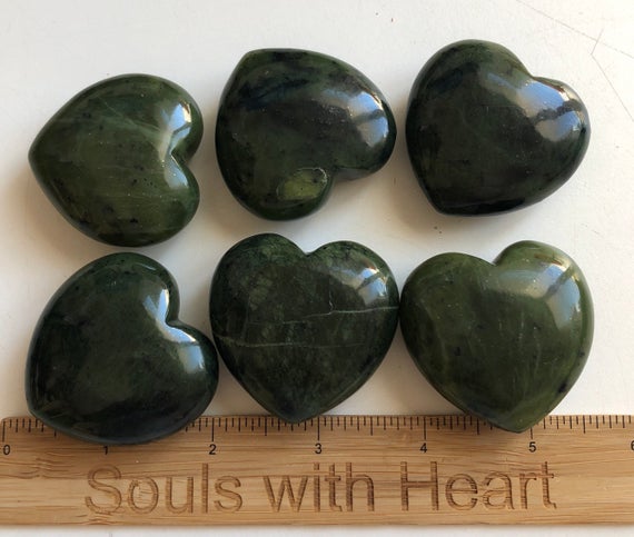 Jade Gemstone Heart, Stone Of Luck, 45mm, Spiritual Stone, Healing Stone, Healing Crystal, Chakra