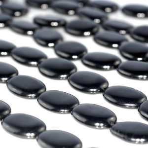 Shop Jet Beads! 25x18mm Black Jet Gemstone Organic Oval Loose Beads 15.5 inch Full Strand (90186918-886) | Natural genuine other-shape Jet beads for beading and jewelry making.  #jewelry #beads #beadedjewelry #diyjewelry #jewelrymaking #beadstore #beading #affiliate #ad