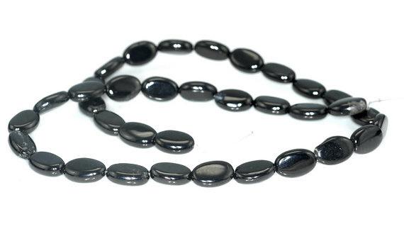 12x8mm Black Jet Gemstone Oval Loose Beads 16 Inch Full Strand Lot 1,2,6,12 And 50 (90186922-825)