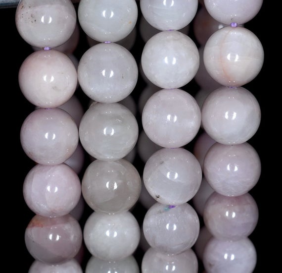 9-10mm Natural Kunzite Gemstone Grade A Lavender Light Purple Round Loose Beads 7 Inch Half Strand (80000850-157)