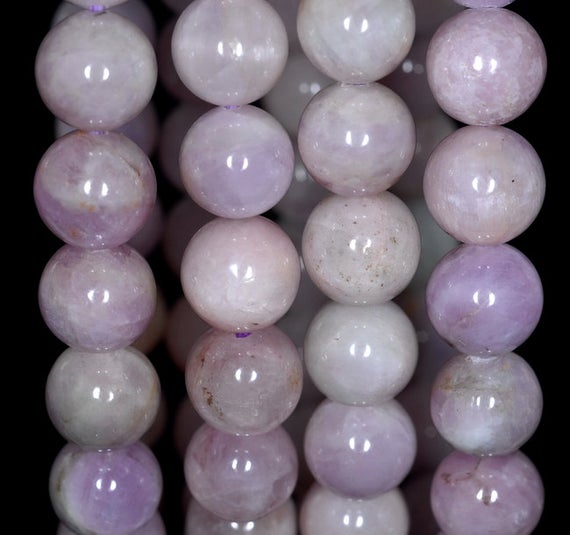 9mm Natural Kunzite Gemstone Grade Ab Lavender Light Purple Round Loose Beads 7 Inch Half Strand (80000849-157)