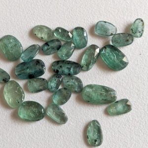 Shop Kyanite Stones & Crystals! 10-15mm Moss Kyanite Green Rose Cut Cabochons, Natural Moss Kyanite Rose Cut Flat Back Cabochon, 5 Pcs Loose Free Form Shape Cabochon-ADG291 | Natural genuine stones & crystals in various shapes & sizes. Buy raw cut, tumbled, or polished gemstones for making jewelry or crystal healing energy vibration raising reiki stones. #crystals #gemstones #crystalhealing #crystalsandgemstones #energyhealing #affiliate #ad