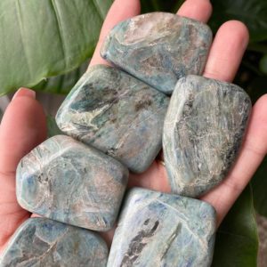 Shop Kyanite Shapes! One Kyanite flat stone, blue kyanite, home office decor,  crystal decor | Natural genuine stones & crystals in various shapes & sizes. Buy raw cut, tumbled, or polished gemstones for making jewelry or crystal healing energy vibration raising reiki stones. #crystals #gemstones #crystalhealing #crystalsandgemstones #energyhealing #affiliate #ad