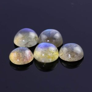 Shop Labradorite Cabochons! SALE 599 Labradorite Cabochon 8mm Round, lot of 5 stones | Natural genuine stones & crystals in various shapes & sizes. Buy raw cut, tumbled, or polished gemstones for making jewelry or crystal healing energy vibration raising reiki stones. #crystals #gemstones #crystalhealing #crystalsandgemstones #energyhealing #affiliate #ad
