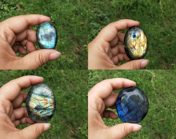 Labradorite Palm Stone Available In 3 Sizes