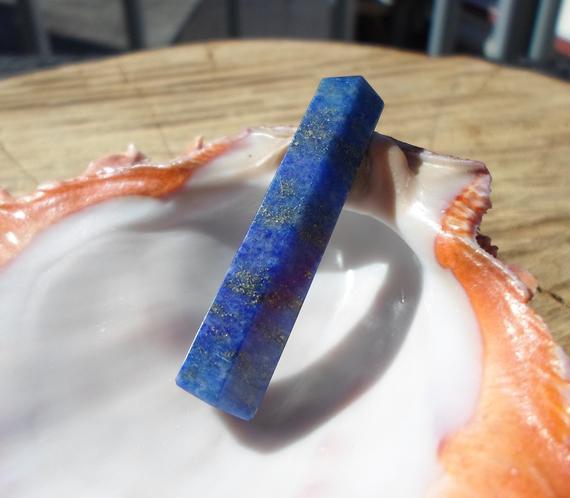 Lapis Lazuli Crystal Point, Lapis Lazuli Wand, Throat Chakra, Crystal Therapy Stone, Jewelry Supplies, Natural Royal Blue Crystal