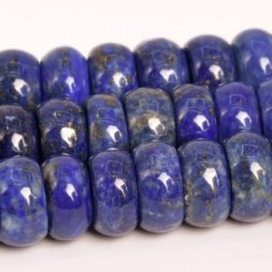Shop Lapis Lazuli Rondelle Beads! 9-10×3-6MM Deep Blue Lapis Lazuli Beads Afghanistan Grade A Genuine Natural Gemstone Rondelle Loose Beads 15"/ 7.5 Bulk Lot Options (108742) | Natural genuine rondelle Lapis Lazuli beads for beading and jewelry making.  #jewelry #beads #beadedjewelry #diyjewelry #jewelrymaking #beadstore #beading #affiliate #ad