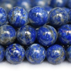 15.5" 8mm natural Lapis lazuli round beads, AB quality genuine Lapis lazuli blue DIY jewelry gemstone beads | Natural genuine beads Array beads for beading and jewelry making.  #jewelry #beads #beadedjewelry #diyjewelry #jewelrymaking #beadstore #beading #affiliate #ad