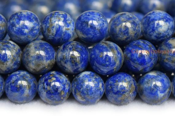 15.5" 8mm Natural Lapis Lazuli Round Beads, Ab Quality Genuine Lapis Lazuli Blue Diy Jewelry Gemstone Beads