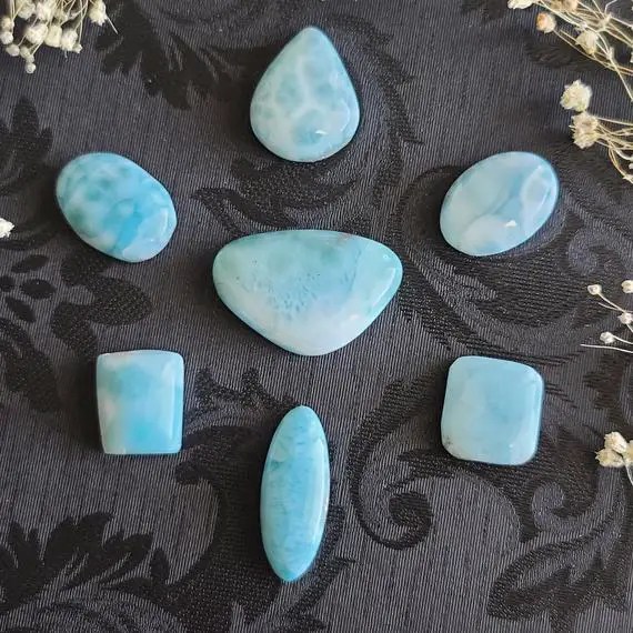 Larimar Cabochon, Choose Your Crystal Cab For Jewelry Making, Wire Wrapping, Or Crystal Grids
