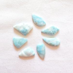 Shop Larimar Cabochons! Dominican Republic Larimar Cabochon, Fancy Shapes and Mix Size Sky Blue Gemstone, Smooth Top Larimar, 7 pcs Lot 12.5×23 – 19x29mm #AR0104 | Natural genuine stones & crystals in various shapes & sizes. Buy raw cut, tumbled, or polished gemstones for making jewelry or crystal healing energy vibration raising reiki stones. #crystals #gemstones #crystalhealing #crystalsandgemstones #energyhealing #affiliate #ad