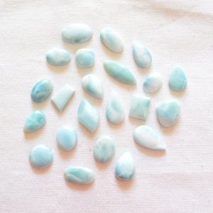 Shop Larimar Cabochons! Fancy Shapes and Mix Size, Dominican Republic Larimar Cabochon, Sky Blue Gemstone, Smooth Top Larimar, 10 pcs Lot, 9×13 – 12x21mm #AR0116 | Natural genuine stones & crystals in various shapes & sizes. Buy raw cut, tumbled, or polished gemstones for making jewelry or crystal healing energy vibration raising reiki stones. #crystals #gemstones #crystalhealing #crystalsandgemstones #energyhealing #affiliate #ad