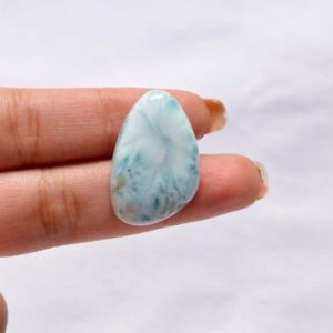 Shop Larimar Cabochons! Natural Larimar Smooth Cabochon, Sky Blue Larimar Gemstone, Fancy Shape Cabochon, Dominican Republic Larimar, 20x30mm #PP9222 | Natural genuine stones & crystals in various shapes & sizes. Buy raw cut, tumbled, or polished gemstones for making jewelry or crystal healing energy vibration raising reiki stones. #crystals #gemstones #crystalhealing #crystalsandgemstones #energyhealing #affiliate #ad