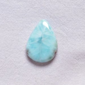 Shop Larimar Cabochons! Larimar Cabochon, Smooth Polished Larimar, Caribbean Flat Back Sky Blue Larimar Gemstone, Drop Shape Dominican Republic, 20x27mm #PP9273 | Natural genuine stones & crystals in various shapes & sizes. Buy raw cut, tumbled, or polished gemstones for making jewelry or crystal healing energy vibration raising reiki stones. #crystals #gemstones #crystalhealing #crystalsandgemstones #energyhealing #affiliate #ad