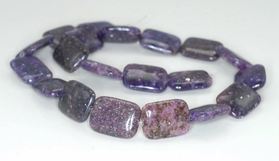 20x15mm Purple Lepidolite Gemstone Grade Aa Rectangle Loose Beads 7.5 Inch Half Strand (90187889-667)