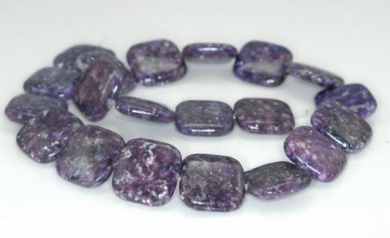 20x20mm Purple Lepidolite Gemstone Grade Aa Square Beads 15.5 Inch Full Strand Bulk Lot 1,2,6,12 And 50 (90189436-704b)