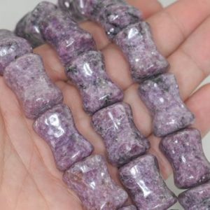 Shop Lepidolite Bead Shapes! 22X16mm Purple Lepidolite Gemstone Grade AA Drum Barrel Loose Beads 7.5 inch Half Strand (90187955-707B) | Natural genuine other-shape Lepidolite beads for beading and jewelry making.  #jewelry #beads #beadedjewelry #diyjewelry #jewelrymaking #beadstore #beading #affiliate #ad