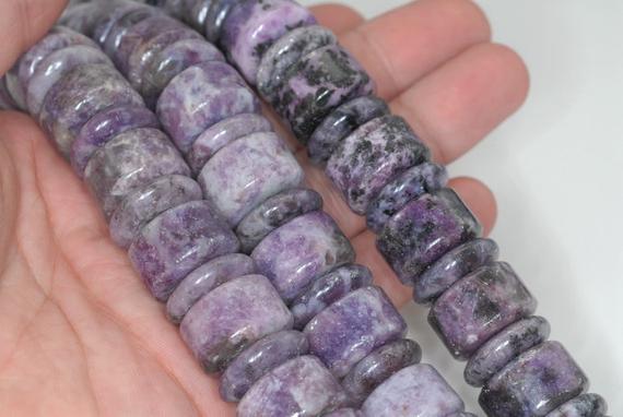 18x6-18x11mm Light Purple Lepidolite Gemstone Grade A Rondelle Loose Beads 8 Inch Half Strand (90187959-706b)