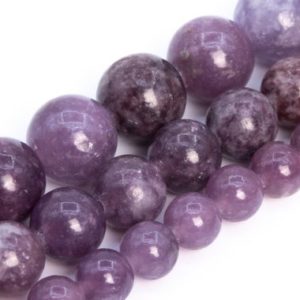 Heather Purple Lepidolite Beads Genuine Natural Grade A Gemstone Round Loose Beads 6-7MM 8-9MM 9-10MM Bulk Lot Options | Natural genuine round Lepidolite beads for beading and jewelry making.  #jewelry #beads #beadedjewelry #diyjewelry #jewelrymaking #beadstore #beading #affiliate #ad
