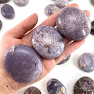 Shop Lepidolite Stones & Crystals! Lepidolite Palm stone, lepidolite, pocket stone, lithium mica, palm stone, polished lepidolite | Natural genuine stones & crystals in various shapes & sizes. Buy raw cut, tumbled, or polished gemstones for making jewelry or crystal healing energy vibration raising reiki stones. #crystals #gemstones #crystalhealing #crystalsandgemstones #energyhealing #affiliate #ad