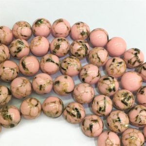Shop Magnesite Beads! 10mm Pink Magnesite Beads, Round Gemstones Beads, Wholesale Beads | Natural genuine round Magnesite beads for beading and jewelry making.  #jewelry #beads #beadedjewelry #diyjewelry #jewelrymaking #beadstore #beading #affiliate #ad