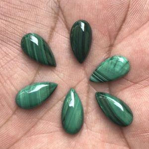 Shop Malachite Cabochons! 6 Pieces Lot, 8x16mm, Green Malachite Loose Cabochons, Malachite Loose Gemstone, Malachite Teardrop Shape Stone, Gemstone For Jewelry | Natural genuine stones & crystals in various shapes & sizes. Buy raw cut, tumbled, or polished gemstones for making jewelry or crystal healing energy vibration raising reiki stones. #crystals #gemstones #crystalhealing #crystalsandgemstones #energyhealing #affiliate #ad