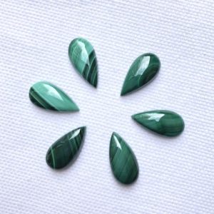 Shop Malachite Cabochons! Malachite Loose Gemstone, Green Malachite Cabochons, Malachite Teardrop Shape Cabochon, Gemstone For Jewelry Making, 6 Pieces Lot, 8x16mm | Natural genuine stones & crystals in various shapes & sizes. Buy raw cut, tumbled, or polished gemstones for making jewelry or crystal healing energy vibration raising reiki stones. #crystals #gemstones #crystalhealing #crystalsandgemstones #energyhealing #affiliate #ad