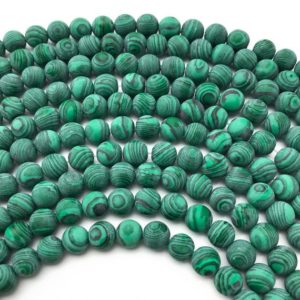 Shop Malachite Round Beads! 10mm Matte Malachite Beads, Round Gemstone Beads, Wholesale Beads | Natural genuine round Malachite beads for beading and jewelry making.  #jewelry #beads #beadedjewelry #diyjewelry #jewelrymaking #beadstore #beading #affiliate #ad