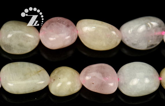 Morganite Pebble Chips Beads,pebble Nugget Beads,irregular Beads,natural Gemstone,diy,8-9x9-14mm,15" Full Strand