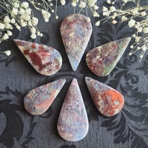 Shop Moss Agate Stones & Crystals! Scenic Moss Agate Cabochon, Teardrop Gemstone Crystal for Jewelry or Crystal Grids | Natural genuine stones & crystals in various shapes & sizes. Buy raw cut, tumbled, or polished gemstones for making jewelry or crystal healing energy vibration raising reiki stones. #crystals #gemstones #crystalhealing #crystalsandgemstones #energyhealing #affiliate #ad
